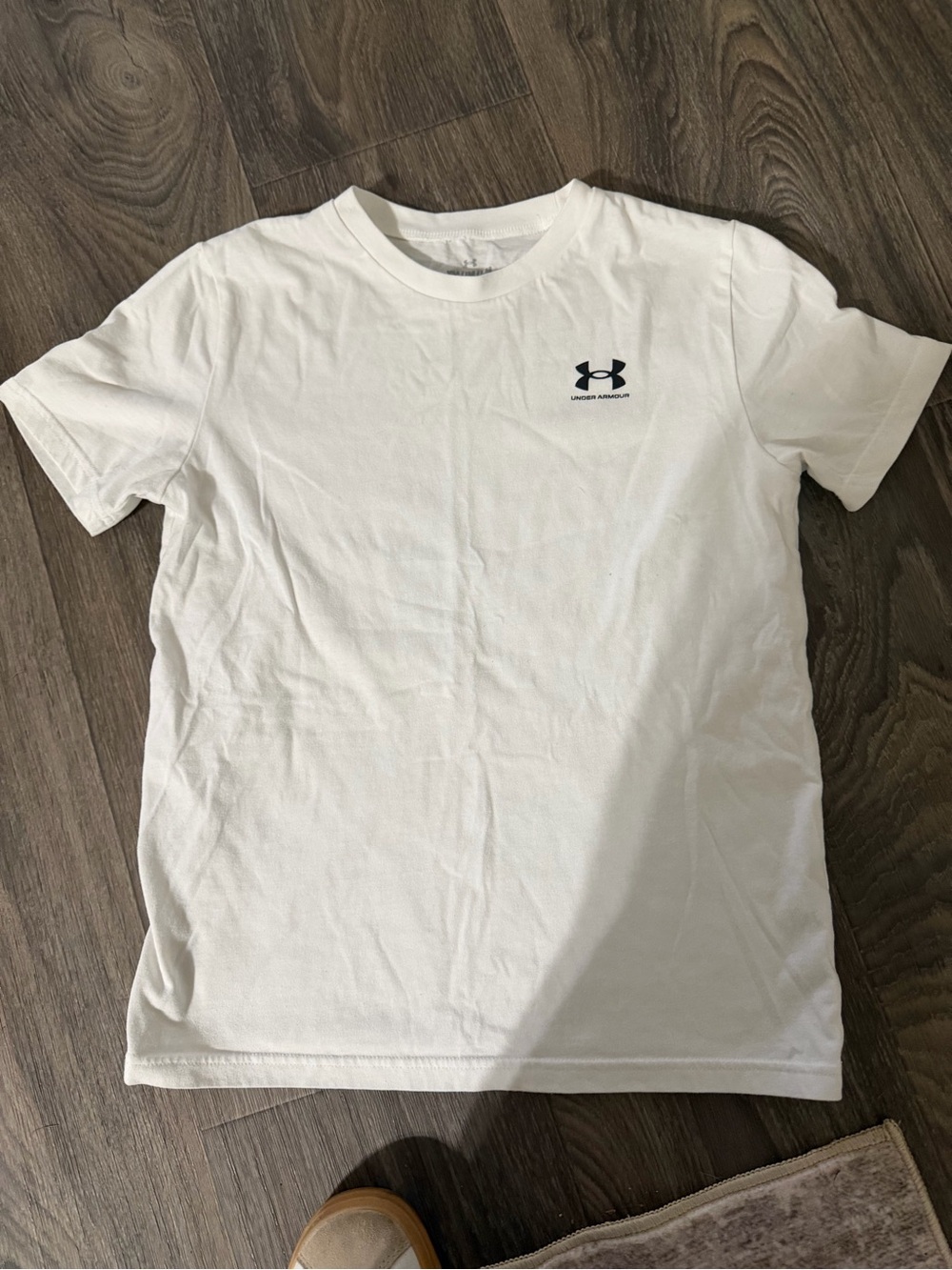 Under Armour White Short Sleeve Logo Tee